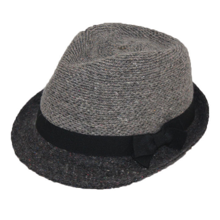 Jeanne Simmons - Yarn Fedora Hat Grey