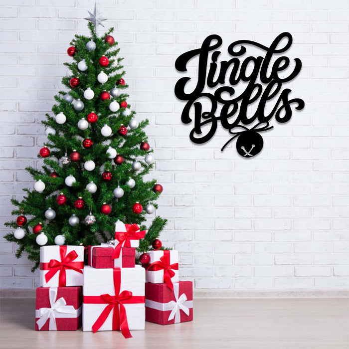 Jingle Bells Script - Metal Wall Art - MetalPlex