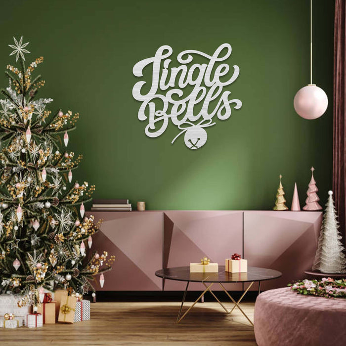Jingle Bells Script - Metal Wall Art - MetalPlex