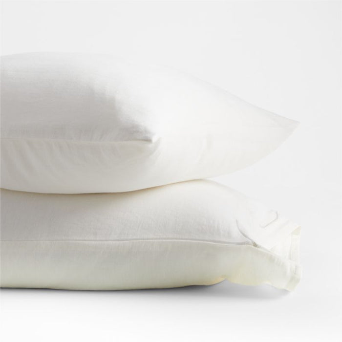Jude Cotton Linen King Bed Pillowcases, Set of 2 by Jake Arnold