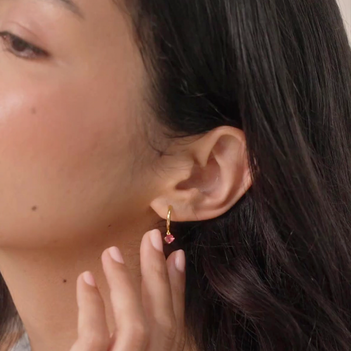 Birthstone Drop Huggies - July.mp4