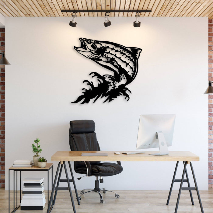 Jumping Trout - Metal Wall Art - MetalPlex