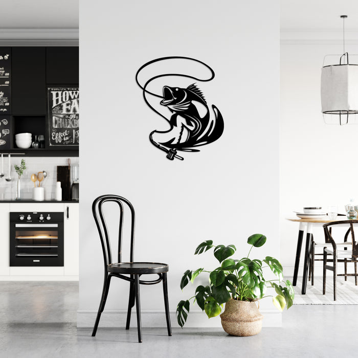 Jumping Walleye - Metal Wall Art - MetalPlex