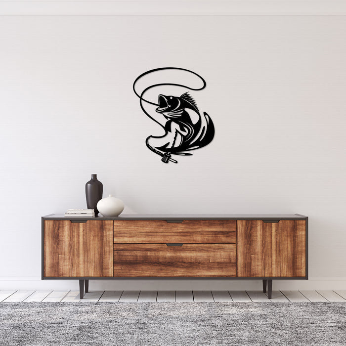 Jumping Walleye - Metal Wall Art - MetalPlex