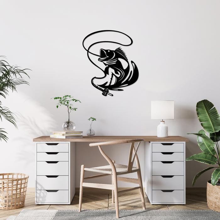 Jumping Walleye - Metal Wall Art - MetalPlex