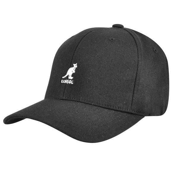 Kangol - Black Wool Flexfit Baseball Hat Main