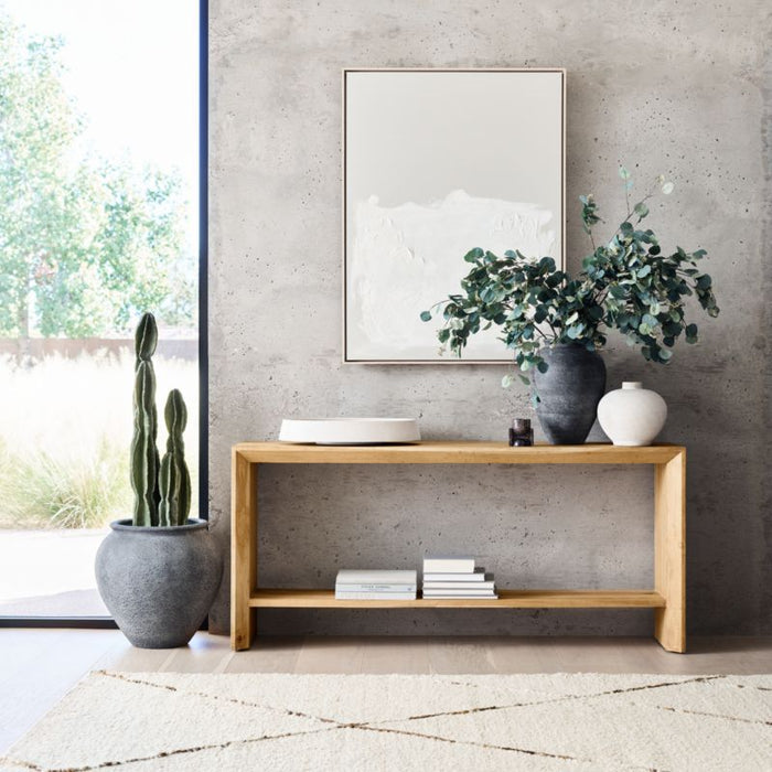 Katin White Wood Centerpiece Bowl