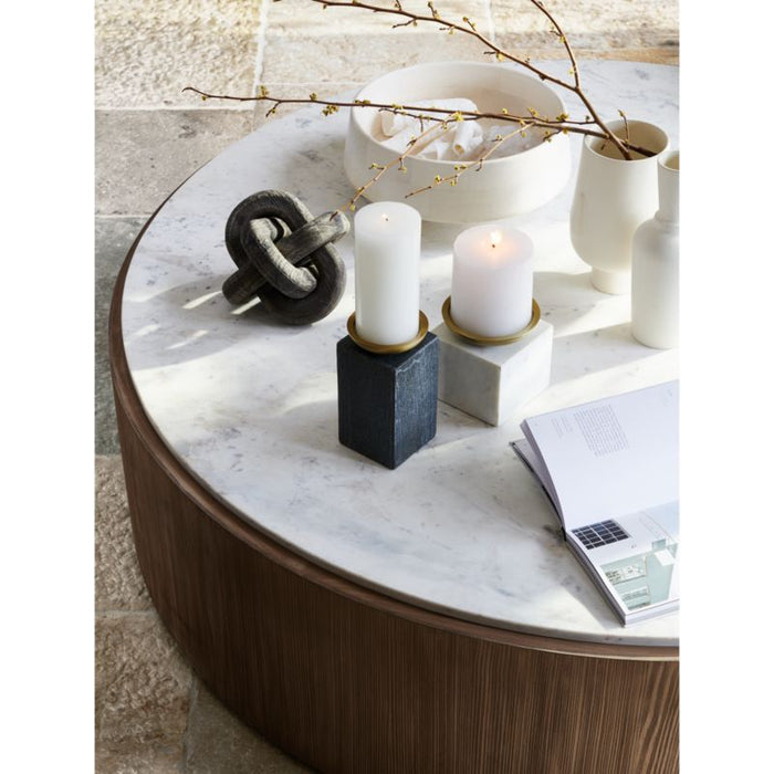 Katin White Wood Centerpiece Bowl