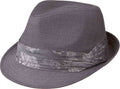 Kenny K -  Dark Gray and Silver Fedora Hat