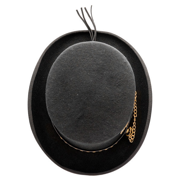 Kenny K - "The Conductor" Steam Punk Wool Felt Top Hat w/ Cogs - Top