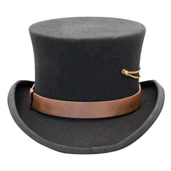 Kenny K - "The Time Traveler" Steam Punk Wool Felt Top Hat - Back