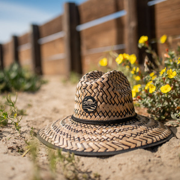 Kooringal - Black Burleigh Surf Straw Lifeguard Hat  - Stock Image 1