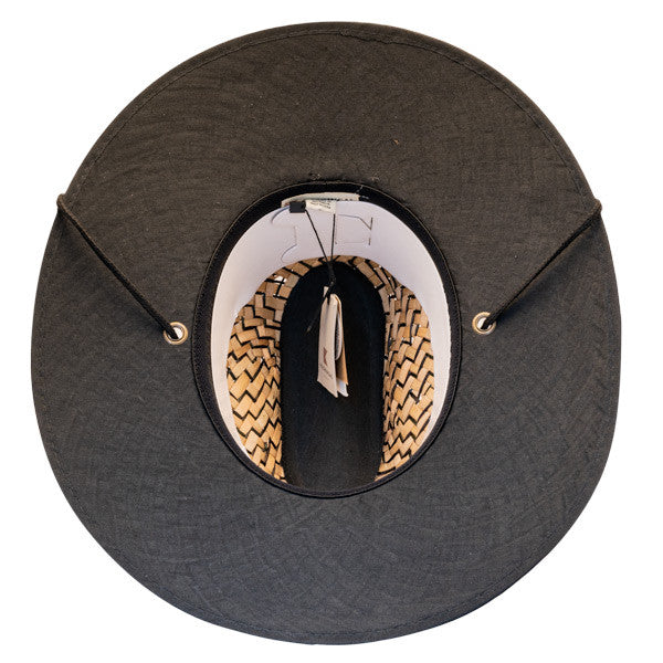 Kooringal - Black Burleigh Surf Straw Lifeguard Hat  - Bottom