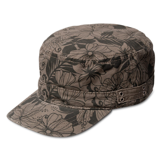 Kooringal - Ladies Floral Printed Mao Cap (Charcoal)