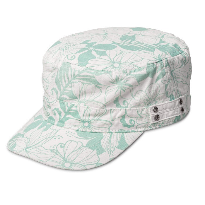 Kooringal - Ladies Floral Printed Mao Cap (White)