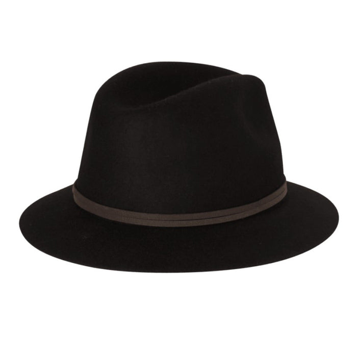 Kooringal - Matilda Short Brim Fedora - Black - Back