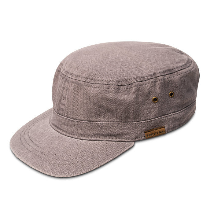 Kooringal Mens Cotton Canvas Mao Cap (Grey)