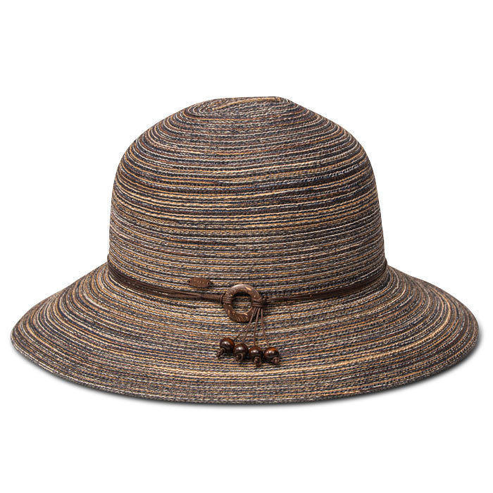 Kooringal - Sophia Bell Poly Ribbon Hat - Chocolate (Side)