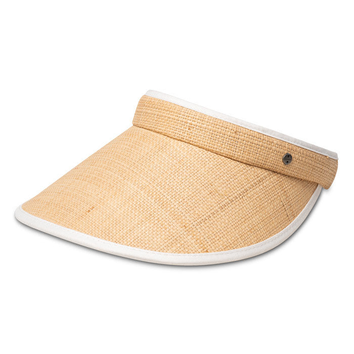 Kooringal - Women's Raffia Sun Visor (White)