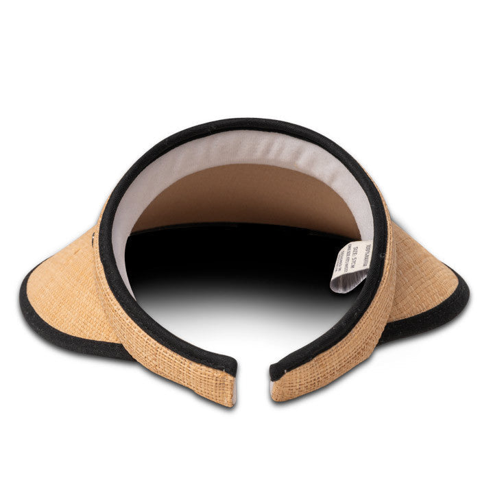 Kooringal - Women's Raffia Sun Visor (Black) - Back
