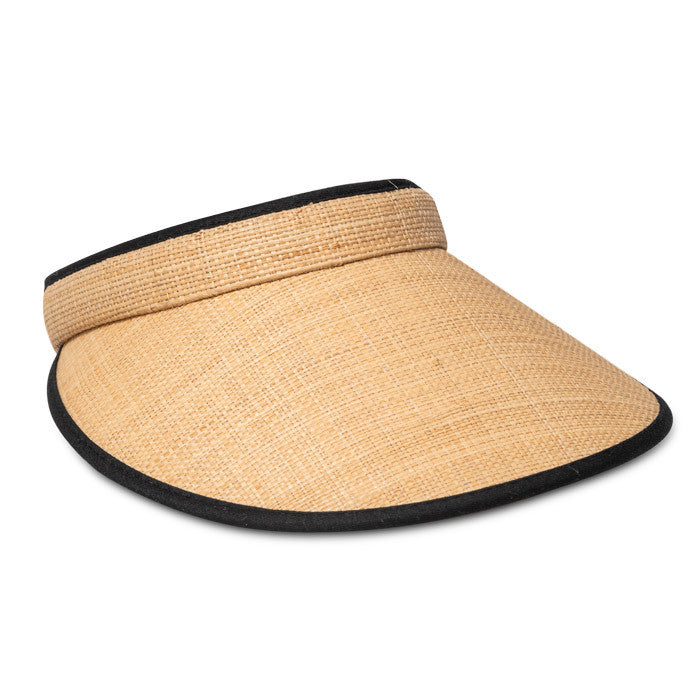 Kooringal - Women's Raffia Sun Visor (Black) - Opposite Side