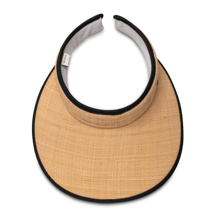 Kooringal - Women's Raffia Sun Visor (Black) - Top