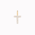 Diamond Initial Pendant 14k Gold - T with sparkling diamonds on a white background showing fine craftsmanship