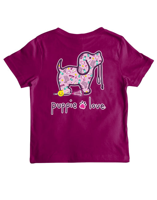LACROSSE PUP (GIRLS), YOUTH SS PUPPIE LOVE