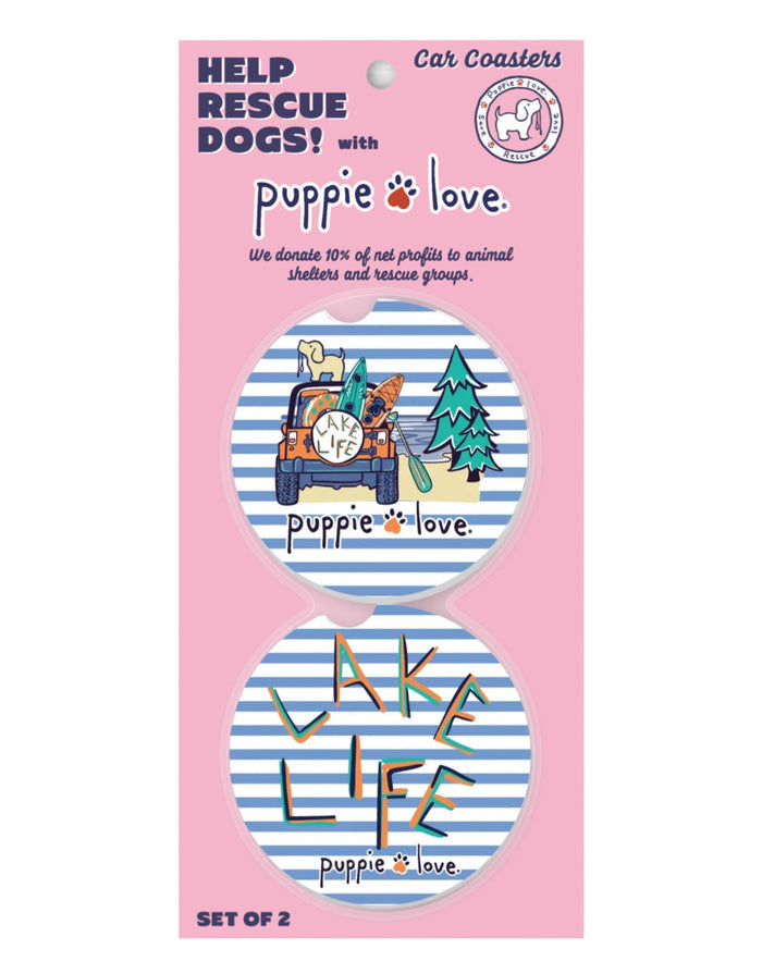 LAKE LIFE PUP CAR COASTER PUPPIE LOVE