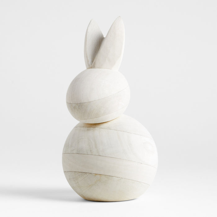 Large Wood Bunny 9"