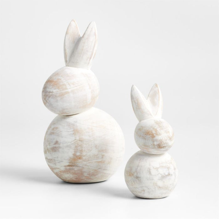 Large Wood Bunny 9"