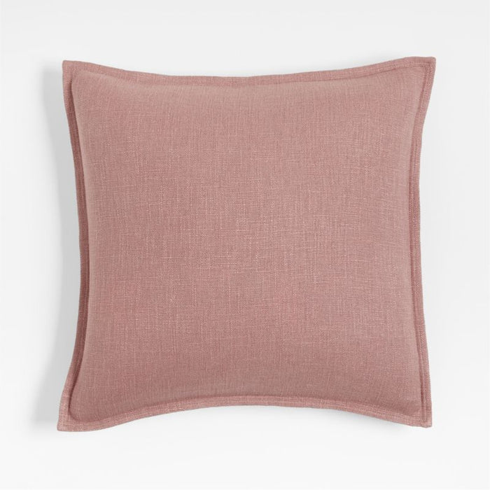 Laundered Linen 20"x20" Moody Mauve Throw Pillow Cover