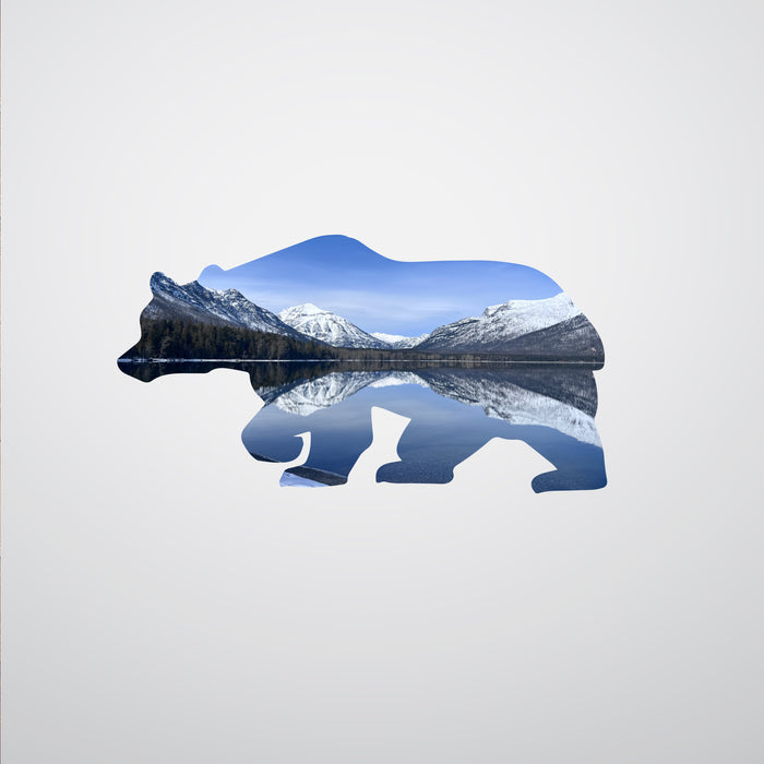 Limited Edition Two Medicine Lake Bear - Metal Wall Art - MetalPlex