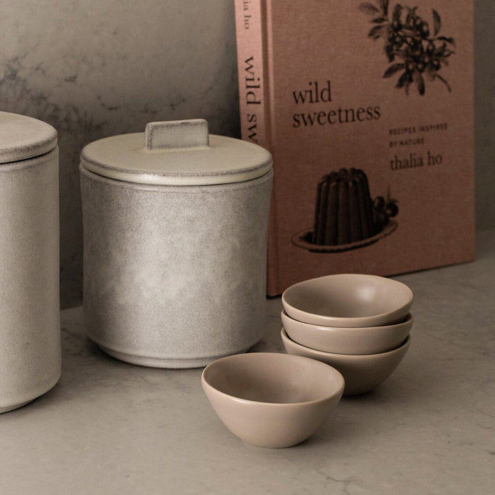 Little bowls dinnerware by Fable Home, shown in a deserttaupe finish. – #deserttaupe