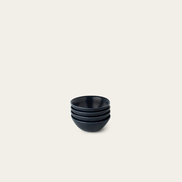 Little bowls dinnerware by Fable Home, shown in a midnightblue finish. – #midnightblue