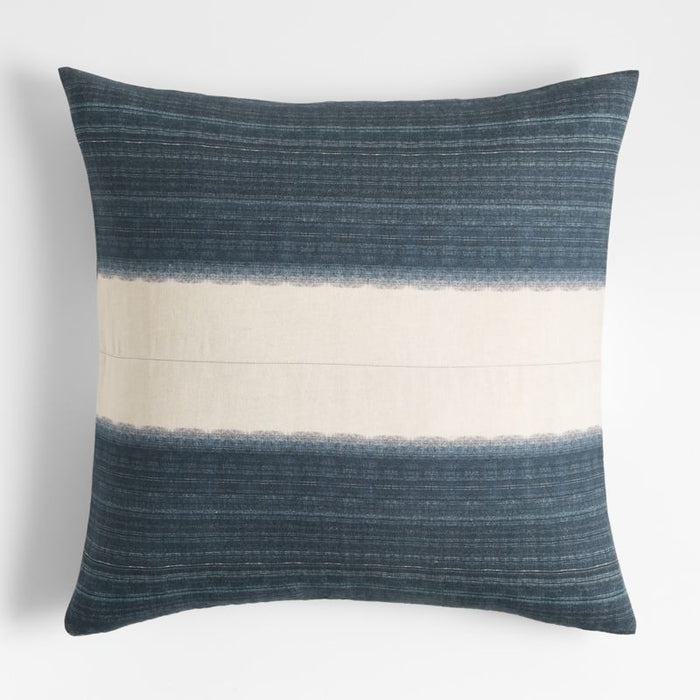 Littoral 23"x23" Two-Tone Navy Throw Pillow Cover