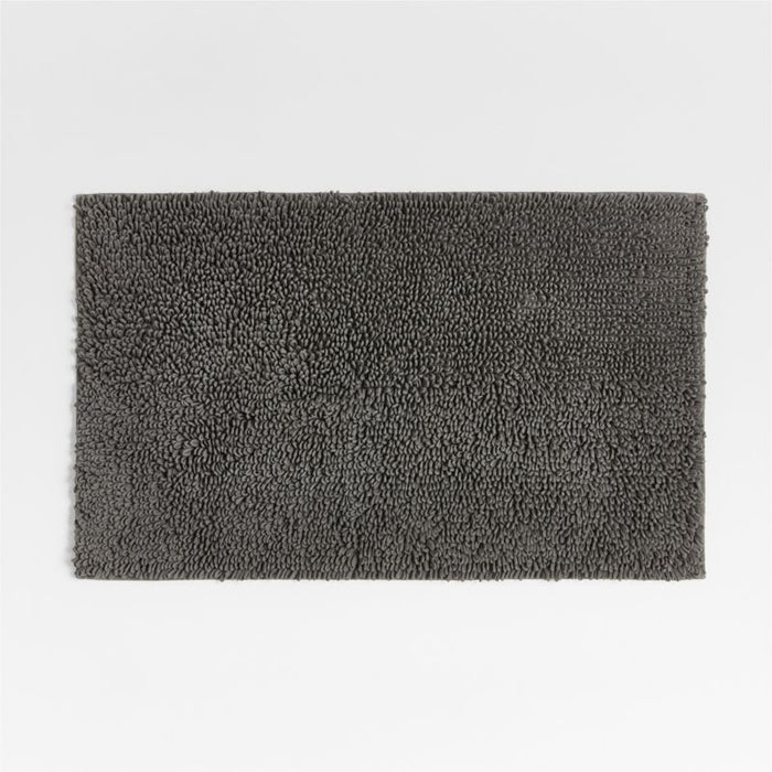 Loop Organic Cotton Graphite Grey Bath Mat