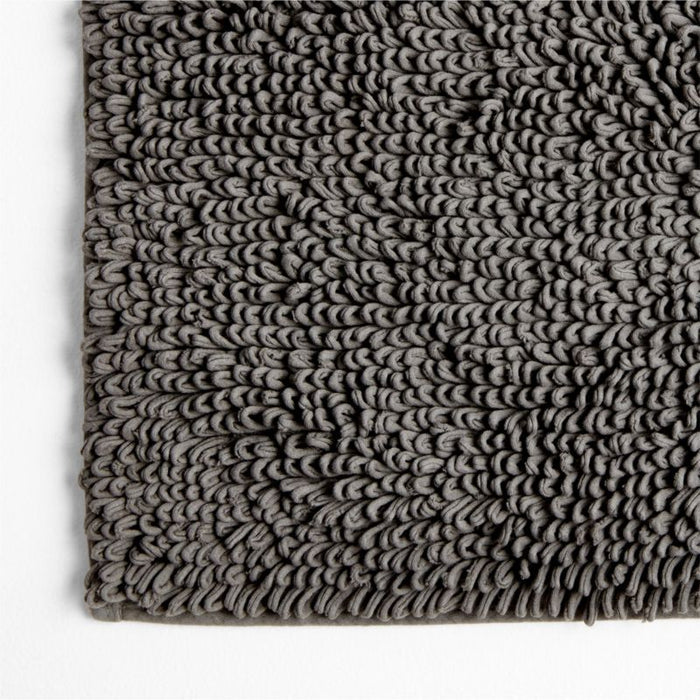 Loop Organic Cotton Graphite Grey Bath Mat