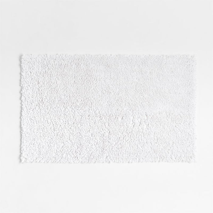 Loop Organic Cotton White Bath Mat