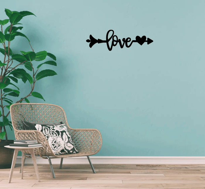 Love Arrow - Metal Wall Art