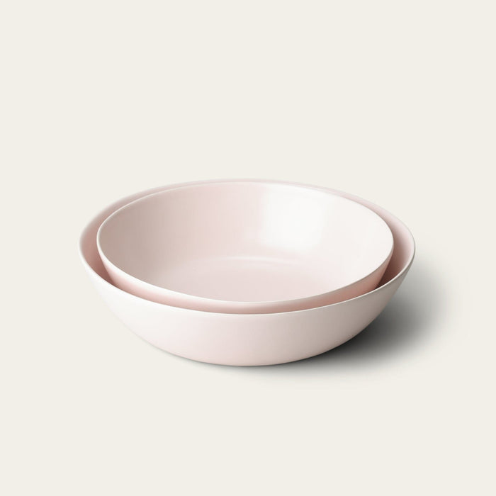 Low serving bowls serveware by Fable Home, shown in a blushpink finish. – #blushpink