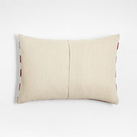 Luminous Red Stripe 22"x15" Holiday Throw Pillow Cover by Joan Anderson