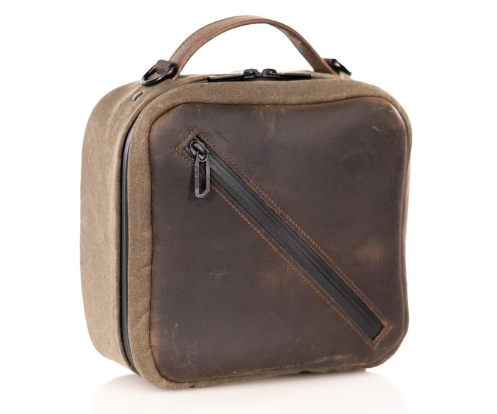 Waxed Canvas + Chocolate Leather   $149 / No thanks