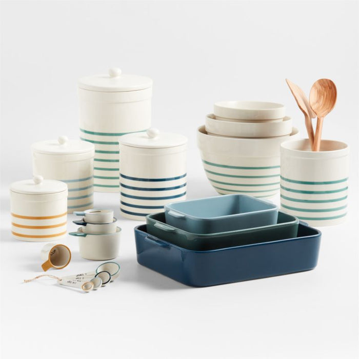 Maeve Multi-Colored Ceramic Mixing Bowls, Set of 3