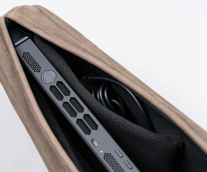 Pocket for cables and chargers