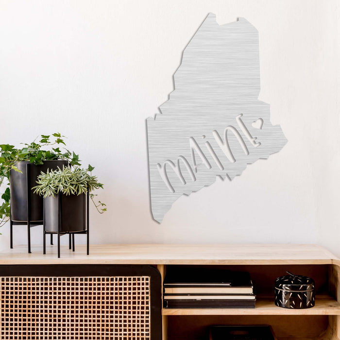 Maine Love State - Metal Wall Art - MetalPlex