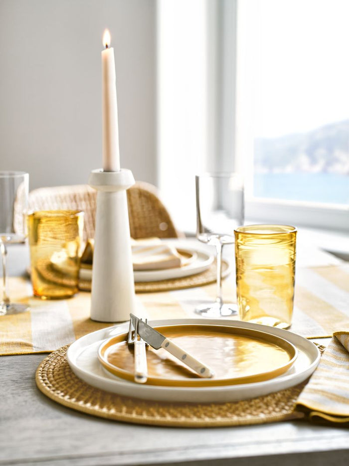 Malta Amber Handblown Glass Tumbler