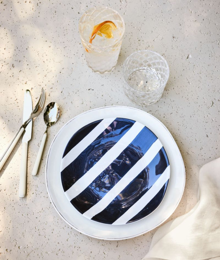 Marin Cabana Stripe Melamine Salad Plate