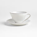 Marin White Cappuccino Cup and Saucer