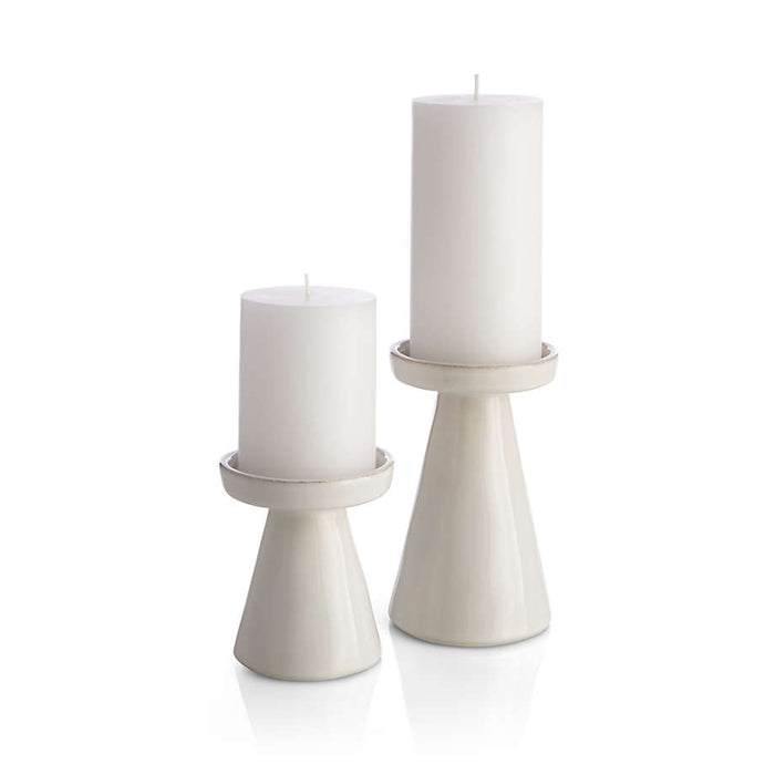 Marin White Large Taper/Pillar Candle Holder